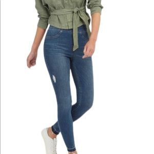 SPANX Distressed Pull On Ankle Skinny Jeans size XS